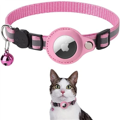 Basic Cushion with Airtag Holder Collars for Cats