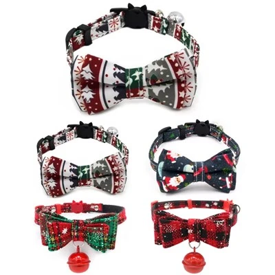 Christmas Cat Collar Bow Tie