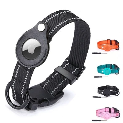 Customization Pet Nylon Collar with Air Tag