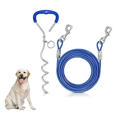 Dog Tie Out Cable And Stake