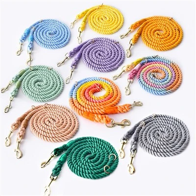Gradient Color Woven Dog Leash