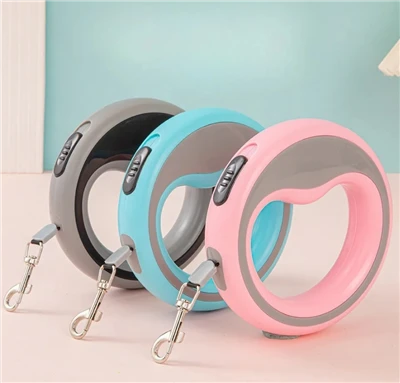 Pink Retractable Dog Leash