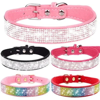 Pink Rhinestone Dog Collar